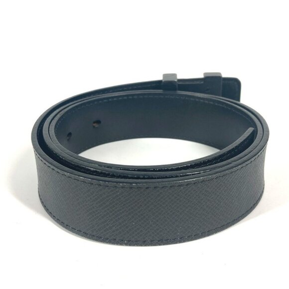 LOUIS VUITTON M6897V Taiga CeintureLV Initial 35MM belt Leather Black - Picture 14 of 15